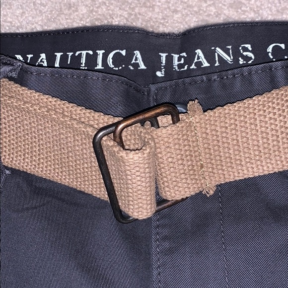 Nautica Belted Cargo Shorts, Dark Gray, Size 30 - Picture 4 of 7